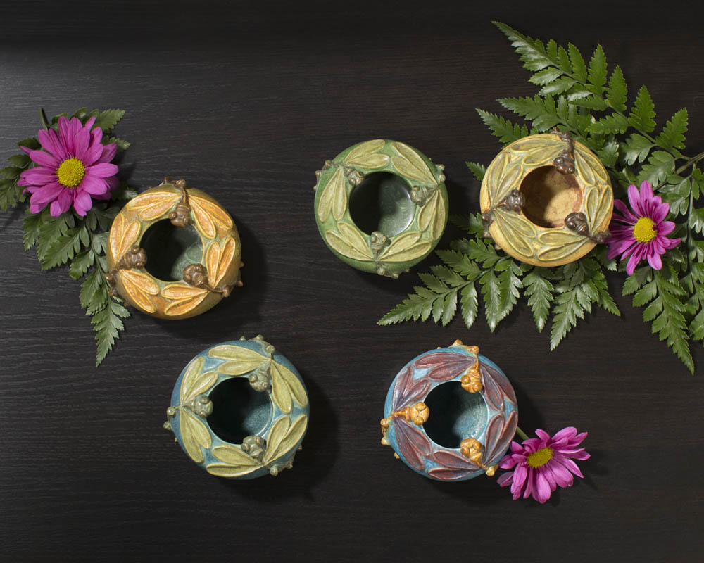 Five new limited-edition Miniature Dancing Dragonflies Bowl from Ephraim Pottery