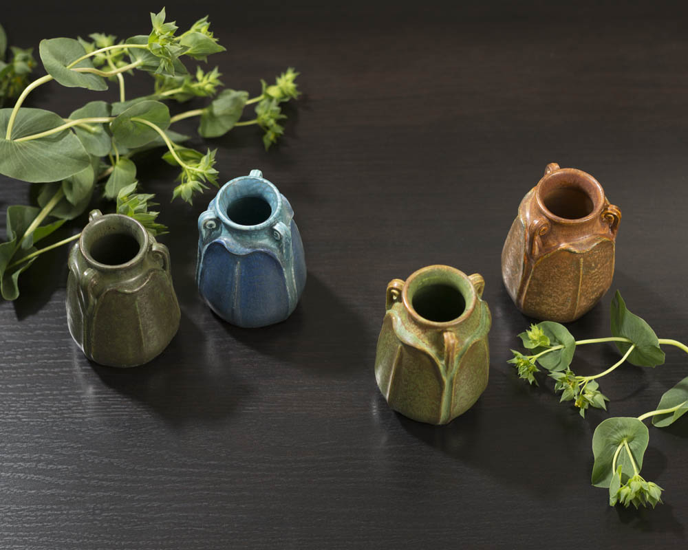 Four new limited edition Miniature New Frond Vases from Ephraim Pottery