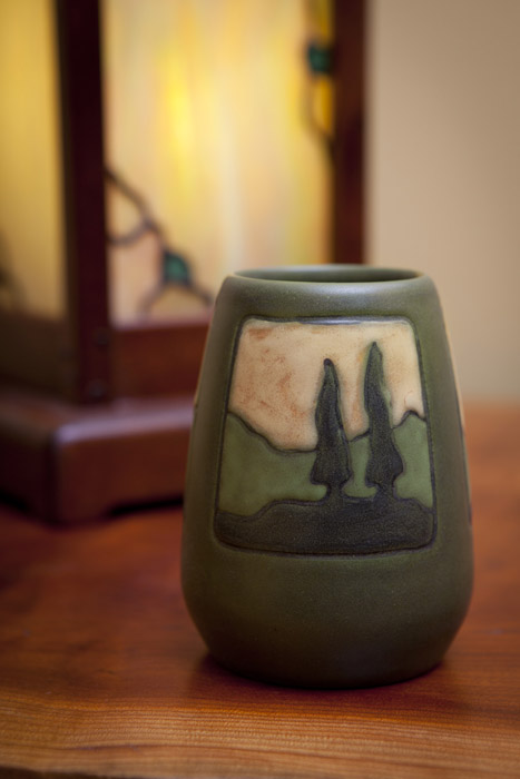 Mountain Sunset Vase by Ephraim Pottery, Retired January 2018