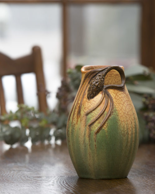 Vespertine Ceramic Pottery Vase with Bat