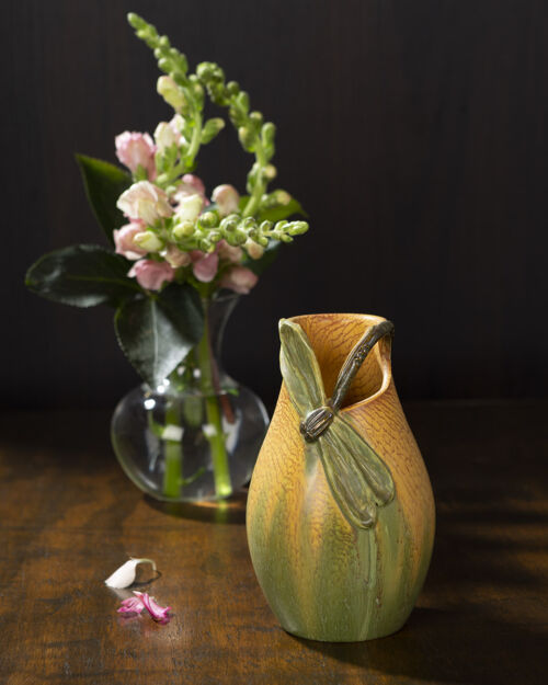 Vespertine Ceramic Pottery Vase with Bat 