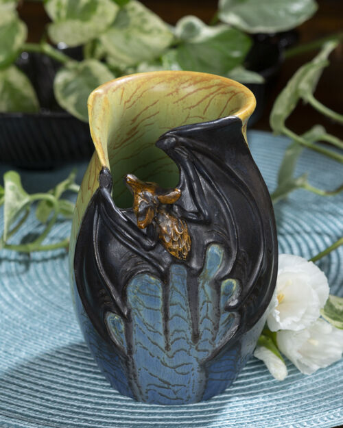 Call of the Bat Ceramic Pottery Vase 