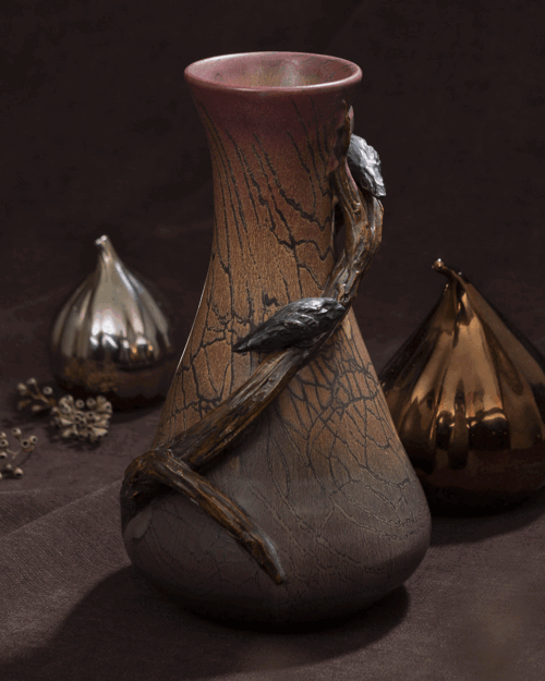 Call of the Bat Ceramic Pottery Vase 