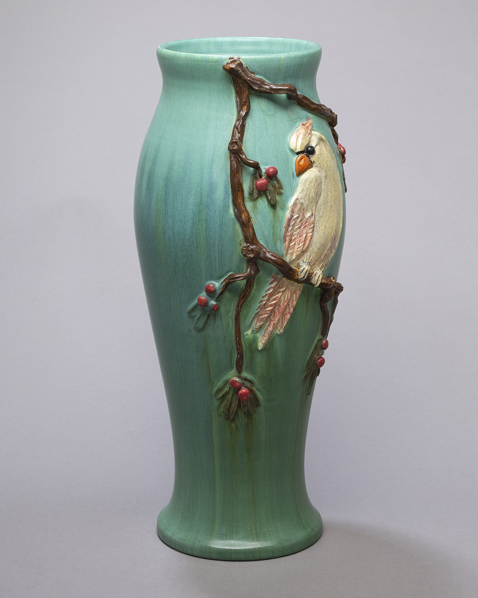 Craftsman Rose Ceramic Pottery Lidded Jar 