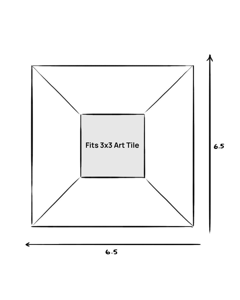 Frame for 3x3 Tile by Dard Hunter Studios - Ephraim Pottery
