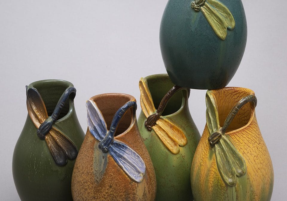 Diving Dragonfly Vase