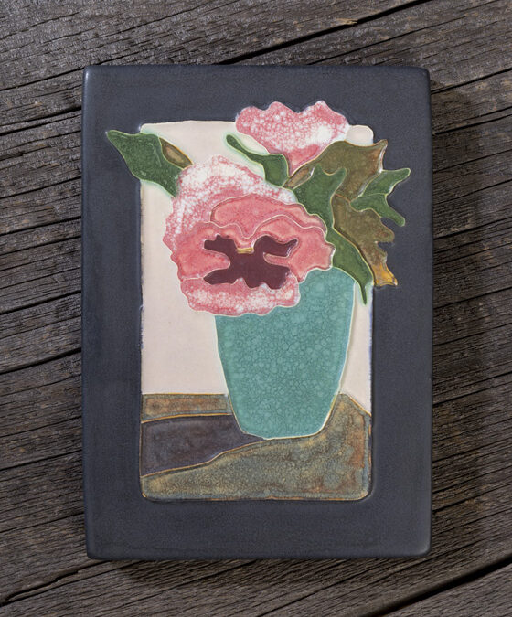 Peony Still Life Tile