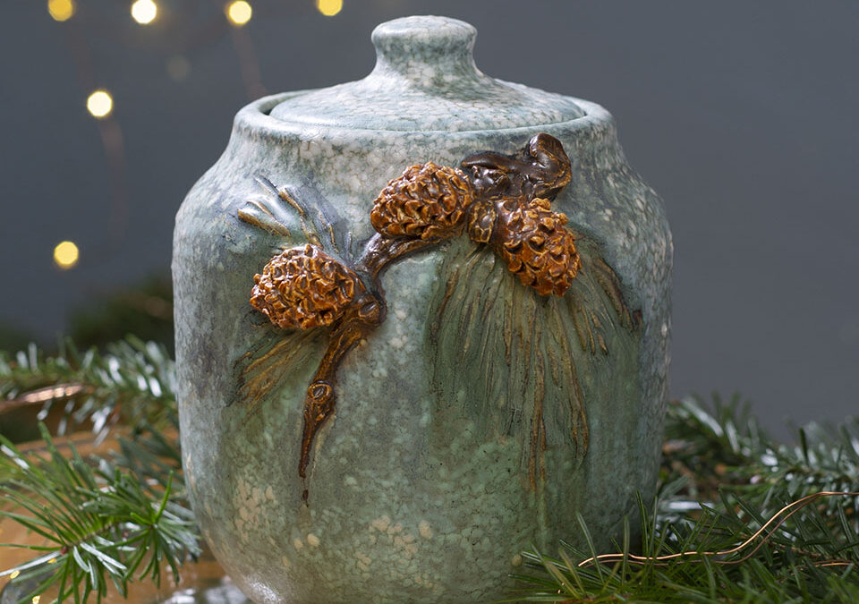 Snowy Pine Jar