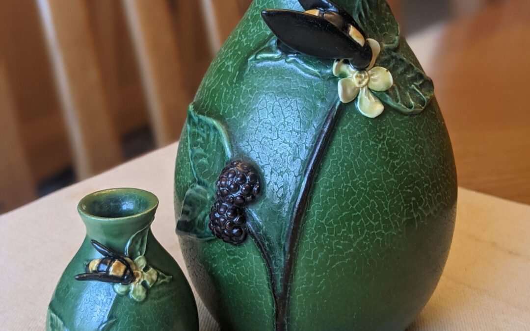 Miniature Bee & Blackberry Vase