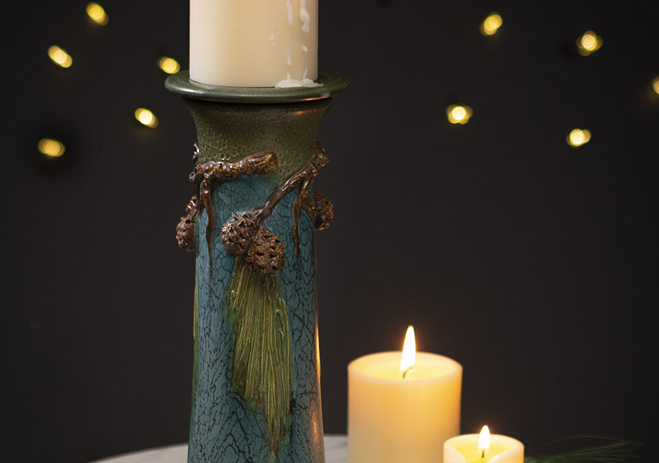 Craftsman Pine Pillar Vase and Candle Holder