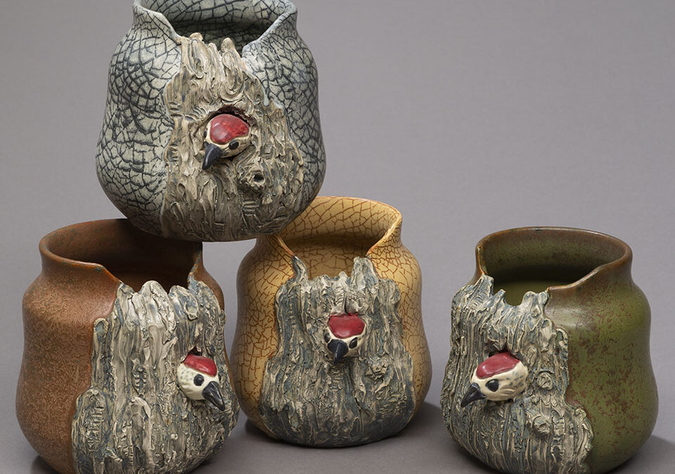 Woodpecker Vase – Fall Collection Limited Edition