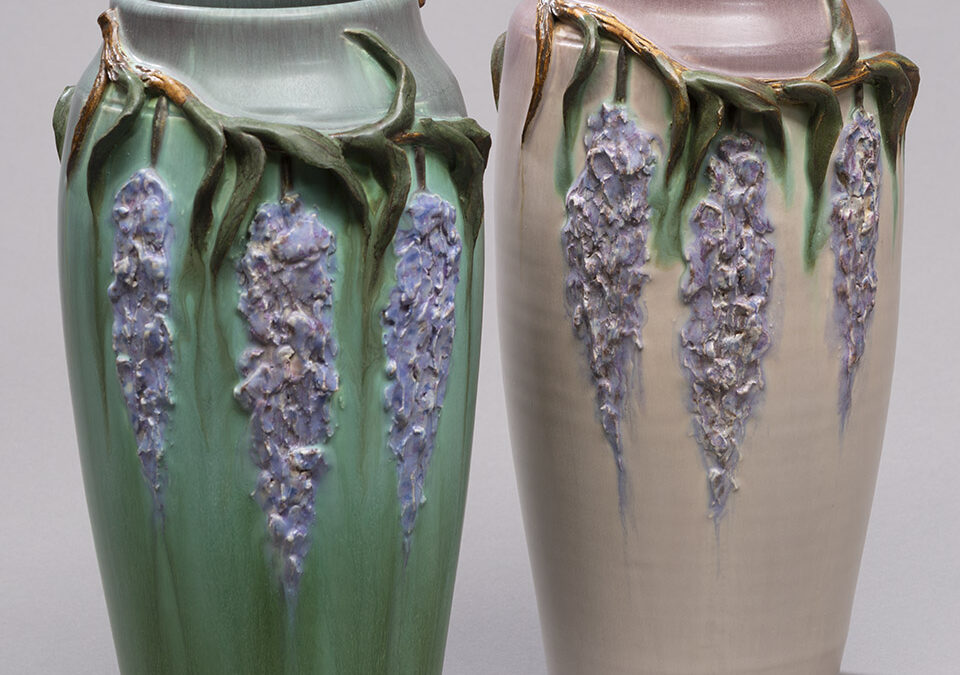 Lavender Lace Wisteria Vase