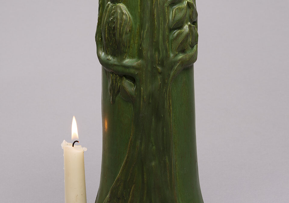 Owl’s Duet, Kevin Hicks’ 25 Year Anniversary Taper Candle Holder and Vase