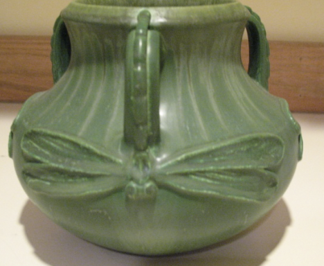 Three-Handled Dragonfly Vase