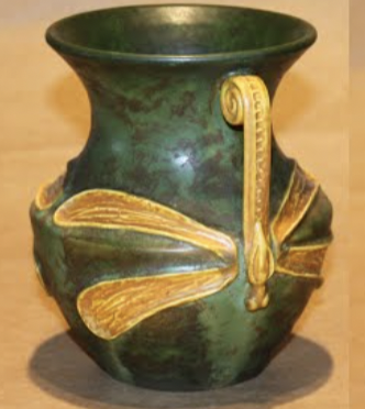 Two-Handled Dragonfly Vase