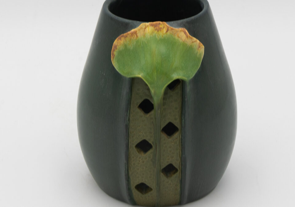 Gilded Ginkgo Vase