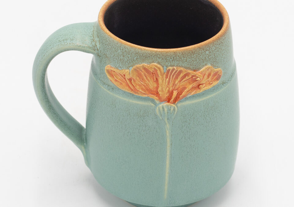 Craftsman Poppy Mug