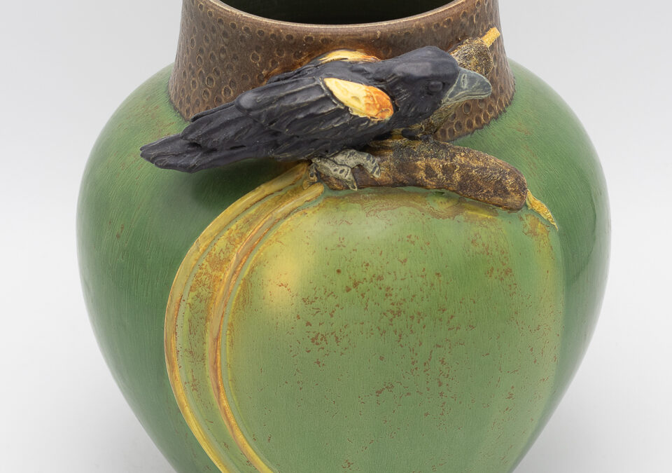 Red-Winged Blackbird Vase