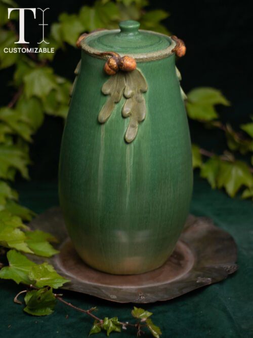 Oak Large Lidded Urn
