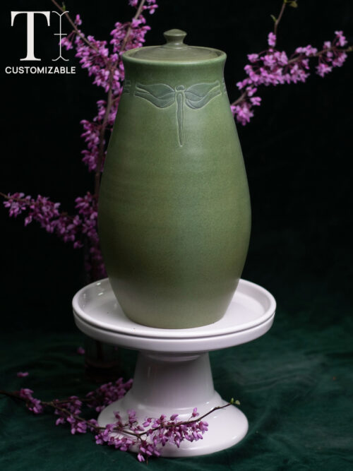 Dragonfly Large Lidded Urn