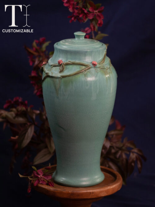 Rose Large Lidded Urn