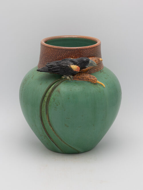Experimental Red-Winged Blackbird Vase