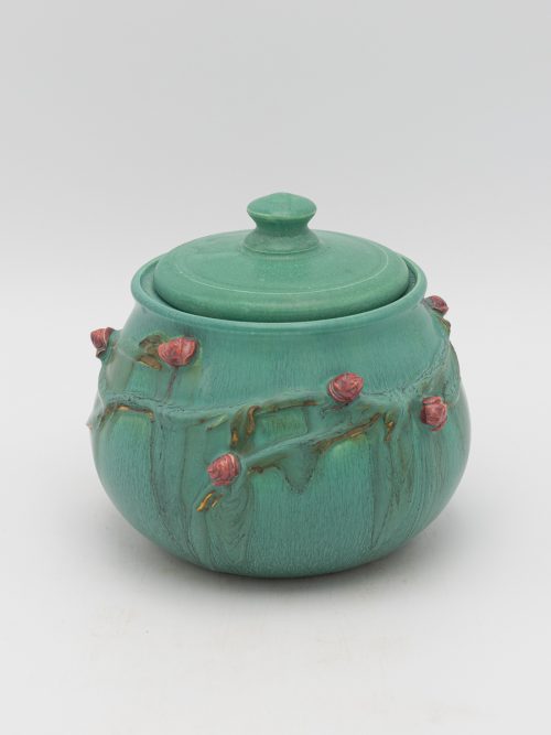 Rose Small Lidded Urn