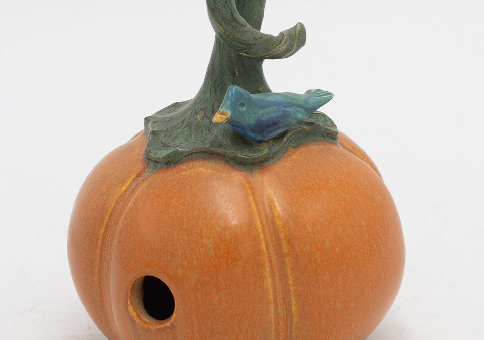 Bluebird & Pumpkin Ornament