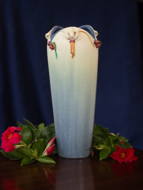Cranberry Frost Vase