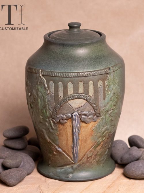 Bridge Mausoleum Lidded Urn