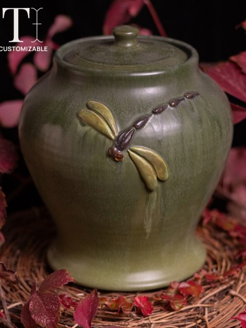 Dragonfly Mausoleum Lidded Urn