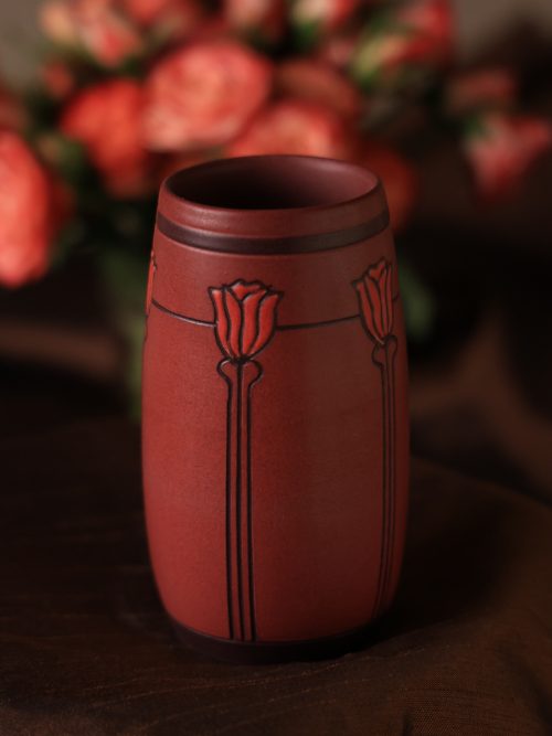 Miniature Cranberry Canon Vase
